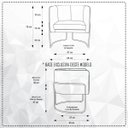 Ver imagem 4 de Kit 2 Poltronas Betina Base Aço Preto Algodão Ecológico Salmão - Casaepoltrona