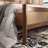 Cama Queen Palhinha Madeira 200 X 160 Cm Rattan Reforcada Castanho Cefira - 3