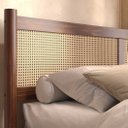 Ver imagem 4 de Cama Queen Palhinha Madeira 200 x 160 cm Rattan Reforcada Castanho Cefira Idimex