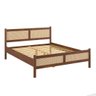 Cama Queen Palhinha Madeira 200 X 160 Cm Rattan Reforcada Castanho Cefira - 9