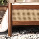 Ver imagem 5 de Cama Queen Palhinha Madeira 200 x 160 cm Rattan Reforcada Castanho Cefira Idimex
