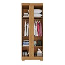 Ver imagem 2 de Guarda-roupa Solteiro Modulado Freyr 1 Porta com Pés Cinamomo - Pnr Móveis
