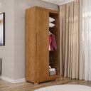 Ver imagem 1 de Guarda-roupa Solteiro Modulado Freyr 1 Porta com Pés Cinamomo - Pnr Móveis