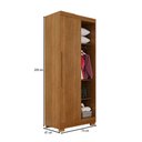 Ver imagem 4 de Guarda-roupa Solteiro Modulado Freyr 1 Porta com Pés Cinamomo - Pnr Móveis