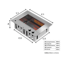 Ver imagem 2 de Churrasqueira a Gas de Embutir Dxx301 Master Dinoxx Grelha Uruguaia em Inox - Gn