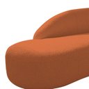 Ver imagem 6 de Divã Recamier Curvo Luna 160cm Lado Esquerdo Suede Terracota
