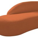 Ver imagem 7 de Divã Recamier Curvo Luna 160cm Lado Esquerdo Suede Terracota