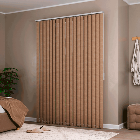 Persiana Vertical em Tecido Blackout Crisdan Largura 1,70 X 2,20 Altura Bege Mescla