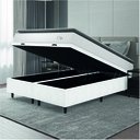 Ver imagem 3 de Cama Box Baú Colchão Casal King Molas Ensacadas City Pillow Top 193x203x64cm Linho Branco / Cinza