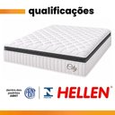 Ver imagem 6 de Cama Box Baú Colchão Casal King Molas Ensacadas City Pillow Top 193x203x64cm Branco / Cinza