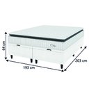 Ver imagem 4 de Cama Box Baú Colchão Casal King Molas Ensacadas City Pillow Top 193x203x64cm Linho Branco / Cinza