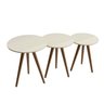 Conjunto Mesa Lateral 3 Peças Espresso Móveis - 2