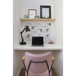 Bancada Suspensa 100% MDF com suporte invisível 90X40X3cm