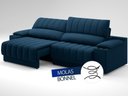 Ver imagem 6 de Sofá com Porta Copos Carregador USB Ret Rec Murano 2,50m Velosuede Petróleo - NETSOFAS
