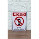 Ver imagem 4 de Kit 2 Placa de Sinalização Proibido Celular Entrar Desligue