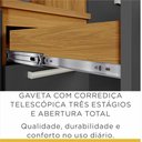 Ver mais imagens de Balcão Cozinha Nesher Burguesa 2 Portas 3 Gavetas Freijo / Grafite