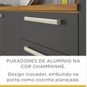 Ver imagem 7 de Balcão Cozinha Nesher Burguesa 2 Portas 3 Gavetas Freijo / Grafite