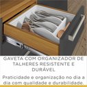 Ver imagem 6 de Balcão de Cozinha 2 Portas MDF Burguesa Freijó/Cinza - Nesher
