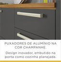 Ver mais imagens de Balcão de Cozinha 2 Portas MDF Burguesa Freijó/Cinza - Nesher
