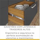Ver imagem 5 de Balcão Cozinha Nesher Burguesa 2 Portas 3 Gavetas Freijo / Grafite