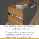 Ver imagem 7 de Balcão de Cozinha 2 Portas MDF Burguesa Freijó/Cinza - Nesher