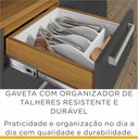 Ver imagem 4 de Balcão Cozinha Nesher Burguesa 2 Portas 3 Gavetas Freijo / Grafite
