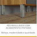 Ver imagem 3 de Balcão de Cozinha Burguesa 2 Portas 3 Gavetas Freijó/Grafite - Nesher