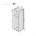 Ver imagem 4 de Mesa de Cabeceira Pequena 20x20x70cm Agata Branco Quarto Sala