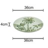 Centro De Mesa Cerâmica Palmeira Branco/Verde 36X4Cm - 4