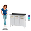 Ver imagem 3 de Balcão de Pia com Tampo 3 Gavetas 105cm Diamante New Telasul
