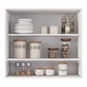 Ver mais imagens de Armário Aéreo Multiuso Meg 80cm 100%mdf 02 Portas com Nicho Integrado Branco - Desk Design