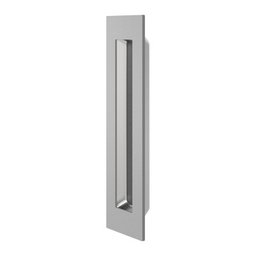 Puxador Porta Embutir Concha Quadrado 15cm Escovado Pado - 1