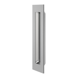 Puxador Porta Embutir Concha Quadrado 15cm Escovado Pado