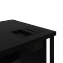 Ver imagem 6 de Mesa Diretor com Caixa de Tomadas e Porta Objetos para Escritório 180cm Corporate Preto