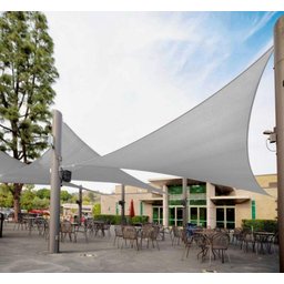 Toldo Lona Tela Sombralux Triangulo 3x3x4m + Kit Instalação - 4
