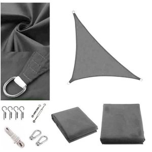 Toldo Lona Tela Sombralux Triangulo 3x3x4m + Kit Instalação