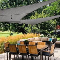 Toldo Lona Tela Sombralux Triangulo 3x3x4m + Kit Instalação - 3