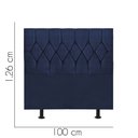 Ver imagem 3 de Cabeceira Estofada Cama Box Solteiro 100cm Istambul Corino Azul- Mabe Magazine
