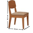 Ver imagem 4 de Conjunto Mesa de Jantar 120cm com 4 Cadeiras 100% MDF Multimóveis Crrft-CON042 Madeirado/Bege