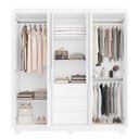 Ver imagem 3 de Guarda Roupa Casal 6 Portas 3 Gavetas Branco Nt6030 Notável Móveis