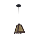 Ver imagem 4 de Lustre de Teto Pendente Retrô Rústico Bambu Fibra Natural