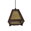 Ver imagem 6 de Lustre de Teto Pendente Retrô Rústico Bambu Fibra Natural