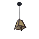 Ver imagem 5 de Lustre de Teto Pendente Retrô Rústico Bambu Fibra Natural