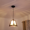 Ver imagem 1 de Lustre de Teto Pendente Retrô Rústico Bambu Fibra Natural