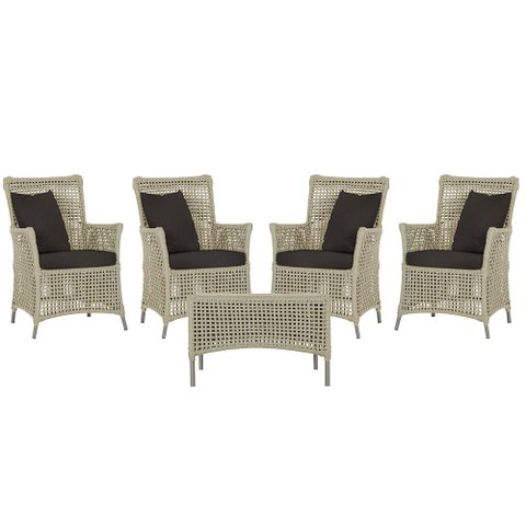 4 Poltronas e 1 Mesa Igapó em Alumínio Pintura Fendi Corda Náutica Estofado 9