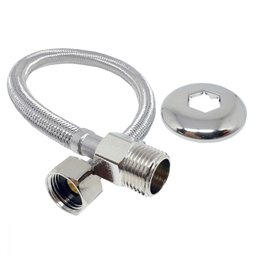 Engate Flexível Inox Trançado Alta Pressão 60 Cm - 1