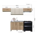 Ver imagem 4 de Cozinha Completa Dinamarca 8 Portas 2 Gavetas com Vidro 6123.161 Castini - Indékes