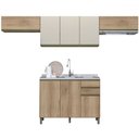 Ver imagem 2 de Cozinha Completa Dinamarca 8 Portas 2 Gavetas com Vidro 6123.161 Castini - Indékes