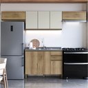 Ver imagem 1 de Cozinha Completa Dinamarca 8 Portas 2 Gavetas com Vidro 6123.161 Castini - Indékes