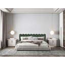 Ver imagem 3 de Cabeceira Modulada Estofada Adesiva Nuvem 1 Módulo 60x20cm Verde